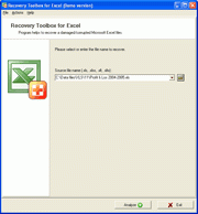 Recovery Toolbox for Excel 1.1.15 screenshot. Click to enlarge!