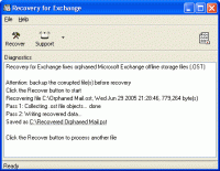 Recovery for Exchange 2.1.0835 screenshot. Click to enlarge!