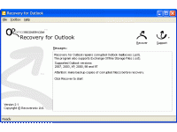 Recovery for Outlook 3.0.1012 screenshot. Click to enlarge!