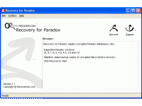 Recovery for Paradox 1.1.0848 screenshot. Click to enlarge!