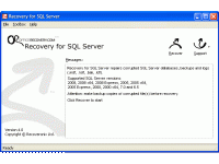 Recovery for SQL Server 4.1.15242.1 screenshot. Click to enlarge!