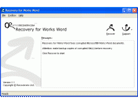 Recovery for Works 2010.1017 screenshot. Click to enlarge!