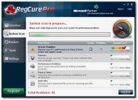 RegCure Pro 3.2.20 screenshot. Click to enlarge!