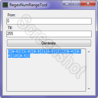 RegexNumRangeTool 1.0.0.0 screenshot. Click to enlarge!