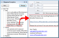 Response Templates for Microsoft Outlook 2.0.0.0 screenshot. Click to enlarge!