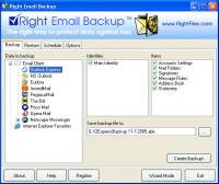 Right Email Backup 2.6 screenshot. Click to enlarge!