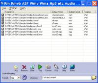 Rm Rmvb ASF Wmv Wma Mp3 Audio Converter 2.29 screenshot. Click to enlarge!