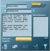 SMS Free Sender 2.8.0.001 screenshot. Click to enlarge!