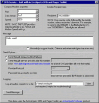 SMS and Pager Toolkit 4.1 screenshot. Click to enlarge!