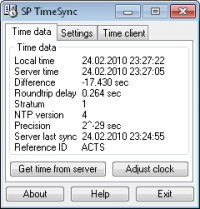 SP TimeSync 2.4 screenshot. Click to enlarge!
