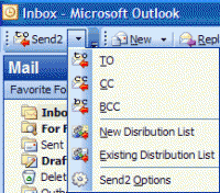 Send2 for Outlook 1.41 screenshot. Click to enlarge!