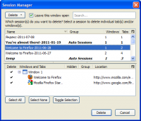 Session Manager 0.8.1.12 screenshot. Click to enlarge!