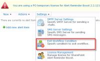 SharePoint Alert Reminder Boost 2.7.510.0 screenshot. Click to enlarge!