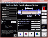 Shell and Tube Heat Exchanger Design 3.0.0 screenshot. Click to enlarge!