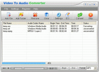 Shinesoft Video to Audio Converter 3.01.25 screenshot. Click to enlarge!