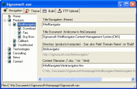 Signumsoft HtmlNavigator (CMS) 2004 screenshot. Click to enlarge!