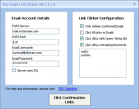 SliQ Email Link Clicker Lite 1.6.0.0 screenshot. Click to enlarge!