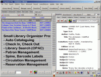 Small Library Organizer Pro 3.1 screenshot. Click to enlarge!