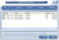 Smart WAV Converter 8.12 screenshot. Click to enlarge!