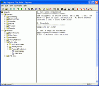 Snippets Text Database 1.61 screenshot. Click to enlarge!