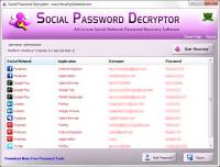 Social Password Decryptor 7.0 screenshot. Click to enlarge!