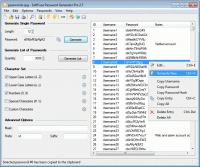 SoftFuse Password Generator Pro 2.6.5 screenshot. Click to enlarge!
