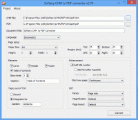 Softany CHM to PDF converter 3.07 screenshot. Click to enlarge!