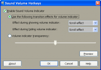 Sound Volume Hotkeys 1.1 screenshot. Click to enlarge!