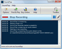 SoundTap Streaming Audio Recorder 4.00 screenshot. Click to enlarge!