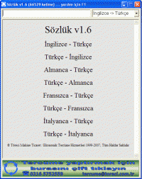Sozluk 1.6 screenshot. Click to enlarge!