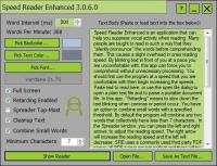 Speed Reader Enhanced 3.2.0.0 screenshot. Click to enlarge!