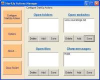 StartUp Actions Manager 1.3.0 screenshot. Click to enlarge!