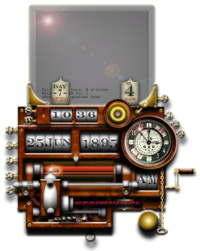 Steampunk Clock Calendar 2.7 screenshot. Click to enlarge!