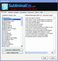 SubliminalEzy Light 10000.1 screenshot. Click to enlarge!