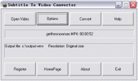 Subtitle To Video Converter 1.0.4.0 screenshot. Click to enlarge!