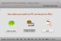 Super DVD to iPod Converter + Video to i 1.2.1 screenshot. Click to enlarge!