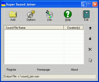 Super Sound Joiner 3.1.1.8 screenshot. Click to enlarge!