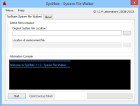 SysMate - System File Walker 1.1.2.0 screenshot. Click to enlarge!