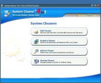 System Cleaner 4 in 1 1.0 screenshot. Click to enlarge!