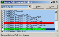 System Path Commander 1.31 screenshot. Click to enlarge!