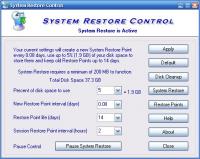 System Restore Control 2.0 screenshot. Click to enlarge!