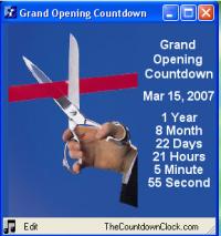 T-Minus Grand Opening Countdown 6.0 screenshot. Click to enlarge!