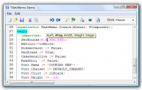 TAdvMemo, TDBAdvMemo, TAdvCodeList 3.2.1.1 screenshot. Click to enlarge!