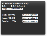 Table Calculator 0.3 screenshot. Click to enlarge!