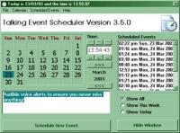 Talking Event Scheduler 3.8.0 screenshot. Click to enlarge!