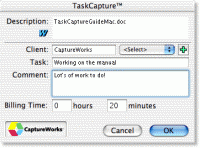 TaskCapture 1.02 screenshot. Click to enlarge!