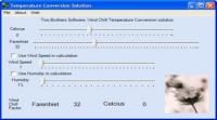 Temperature Conversion Solution 1.01 screenshot. Click to enlarge!