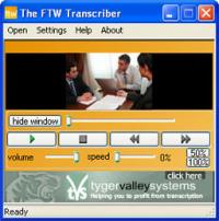 The FTW Transcriber 2.4.1 screenshot. Click to enlarge!