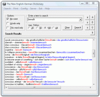 The New English-German Dictionary 3.8.5 screenshot. Click to enlarge!
