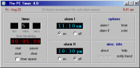 The PC Timer 4.0 screenshot. Click to enlarge!